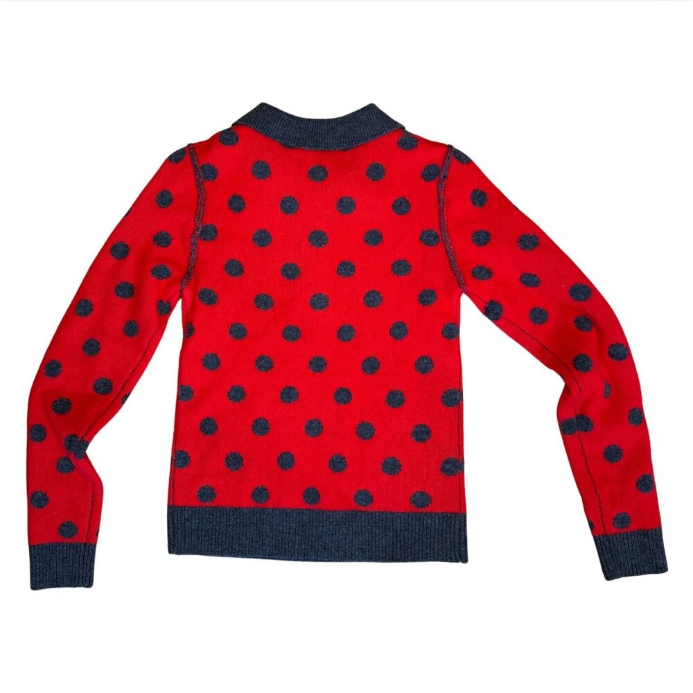 DAMSON MADDER Lia Merino Wool Reversible Polka Dot Sweater NWT $240 Sz 4 - Picture 6 of 7